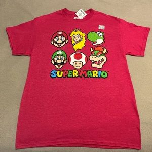 Nintendo Super Mario Character Adults T-Shirt SIZE M